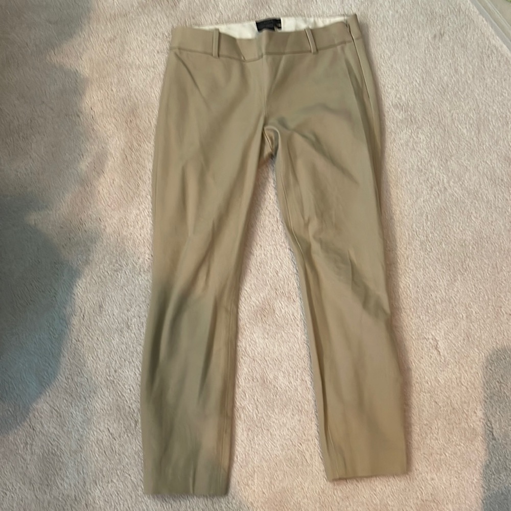 J.crew cream slim Minnie pants